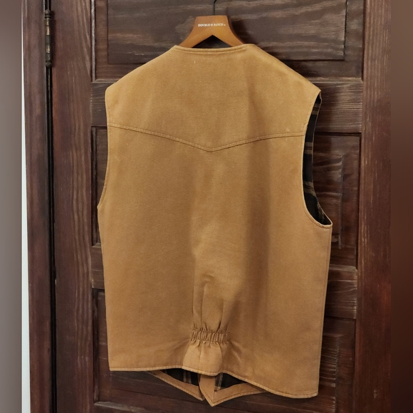 WRANGLER OUTERWEAR Vintage Cotton Duck Vest - Men's XL Worn by Real Cowboy - Picture 3 of 11